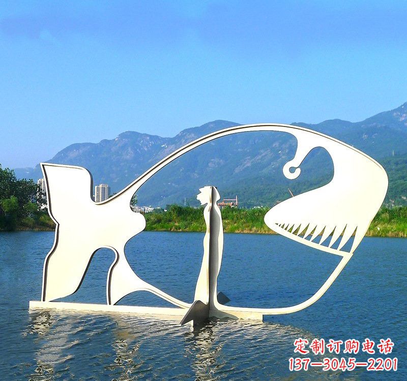 泰安精美的不锈钢大型鲸鱼雕塑