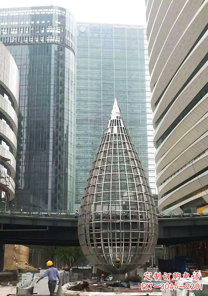 泰安不锈钢大型水滴城市景观雕塑