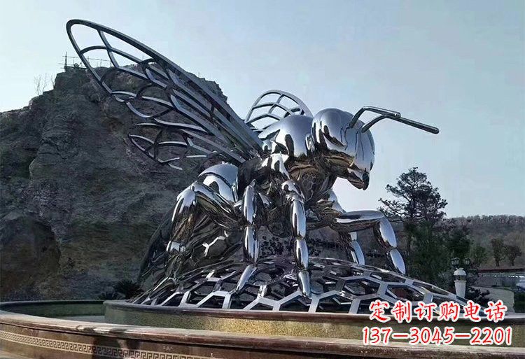 泰安不锈钢大型蜜蜂雕塑