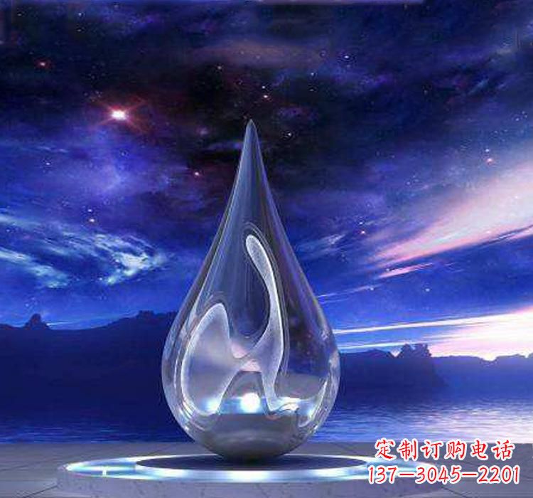 泰安不锈钢大型水滴雕塑极致的审美艺术