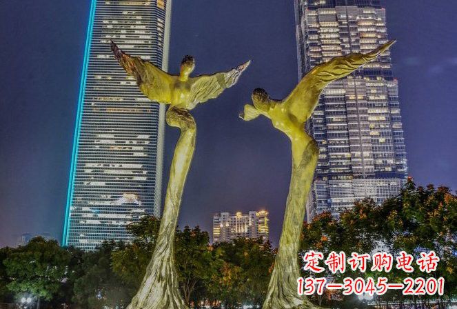 泰安不锈钢大型天使雕塑一种极具震撼力的艺术之作