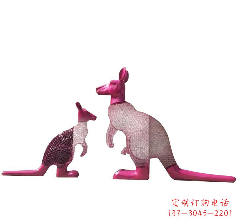 泰安不锈钢袋鼠雕塑——传承澳大利亚文化