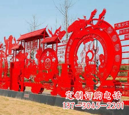泰安不锈钢党旗党建雕塑