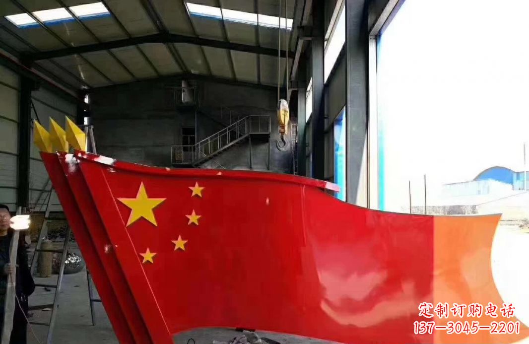泰安不锈钢党旗雕塑象征着中国共产党的伟大