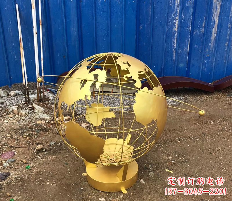 泰安精美不锈钢地球仪雕塑