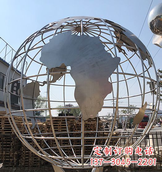 泰安不锈钢地球仪雕塑精美的艺术作品