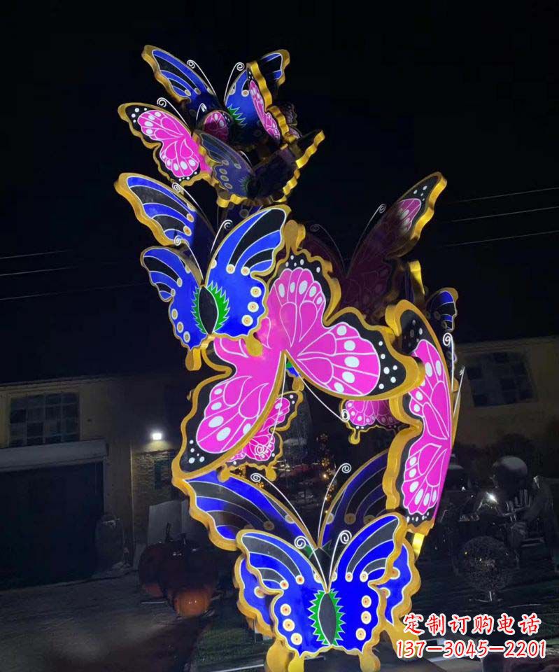泰安不锈钢蝴蝶雕塑彩绘魅力无限