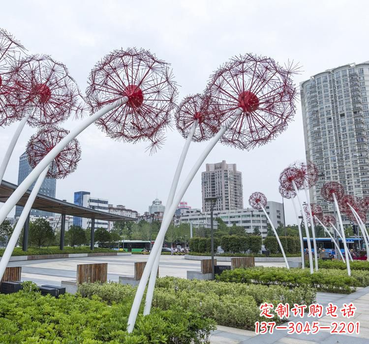 泰安不锈钢蒲公英雕塑色彩缤纷的自然之美