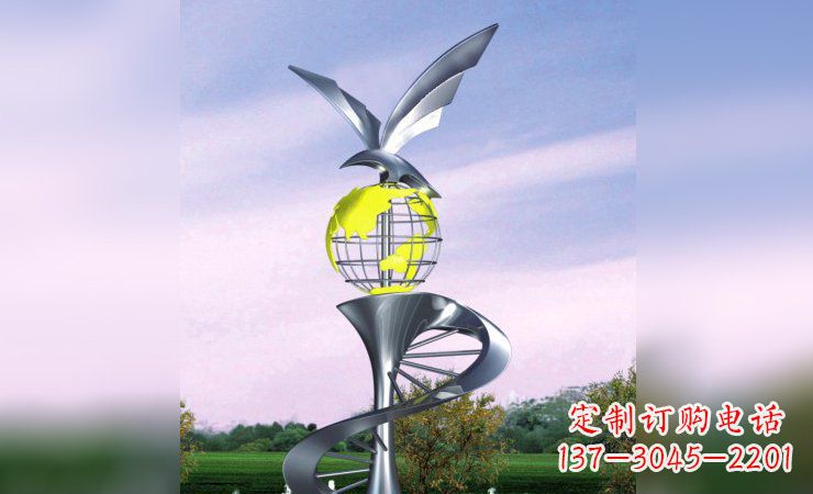 泰安雄鹰展翅,不锈钢雕塑飞翔