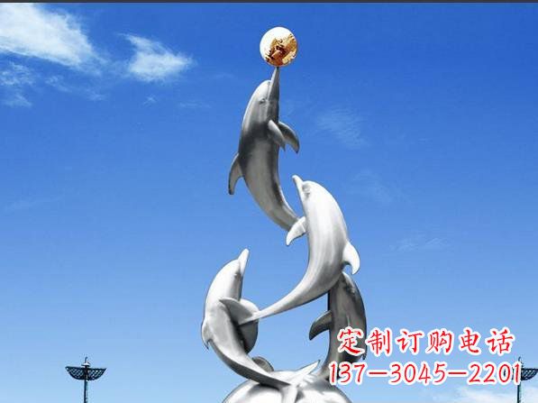 泰安不锈钢海豚雕塑精致美观的艺术品