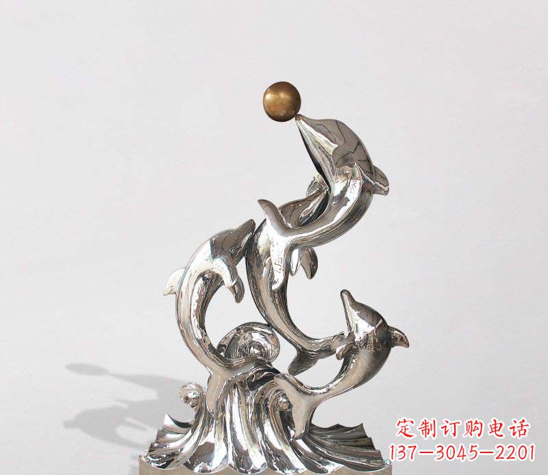泰安不锈钢海豚雕塑精美的艺术杰作