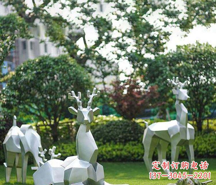 泰安不锈钢动物鹿雕塑艺术与自然的完美结合