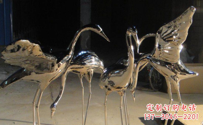 泰安不锈钢锻造仙鹤雕塑