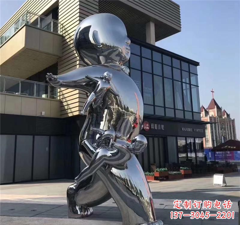 泰安不锈钢儿童雕塑精致的艺术之作