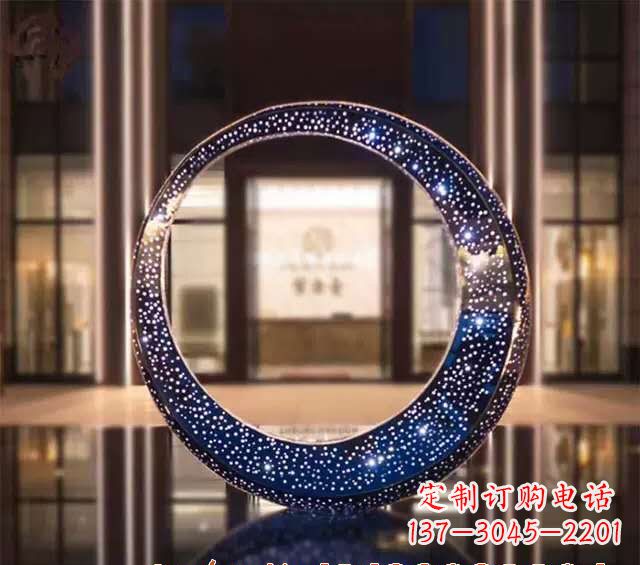 泰安不锈钢发光月亮雕塑照亮夜空的梦幻之光