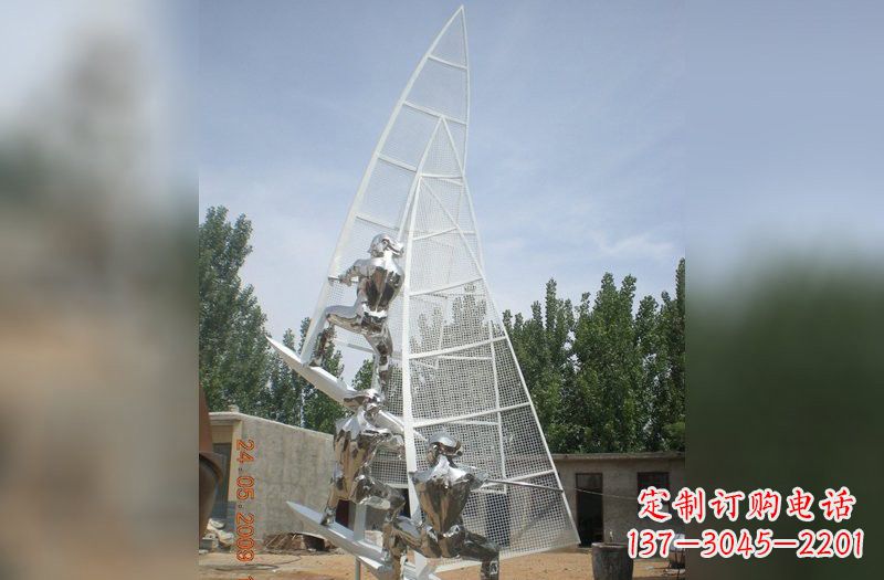 泰安不锈钢帆船雕塑精美的艺术品