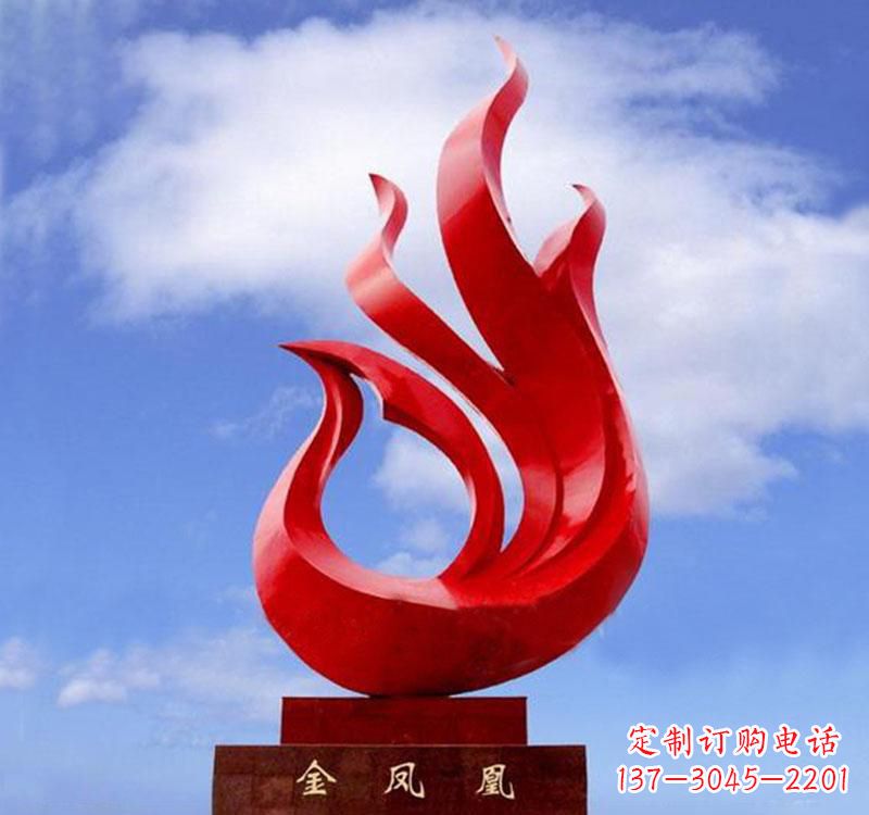 泰安不锈钢凤凰雕塑——精致灵动的艺术品