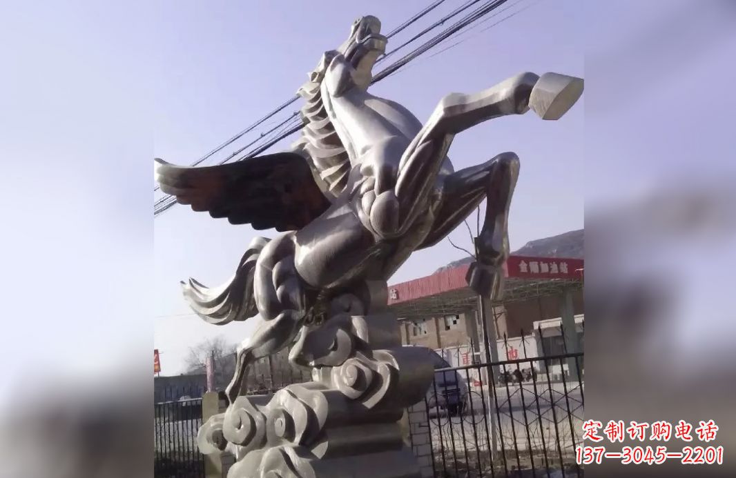 泰安不锈钢飞马雕塑精致美观的艺术作品