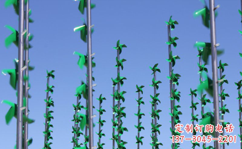 泰安不锈钢风车雕塑灵动而又精致