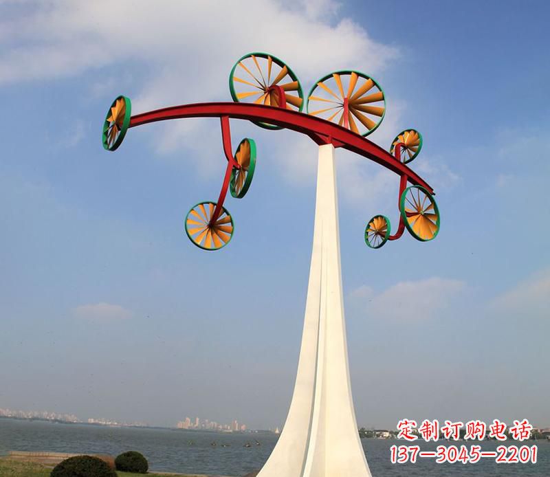 泰安不锈钢风车雕塑艺术美学的完美结合