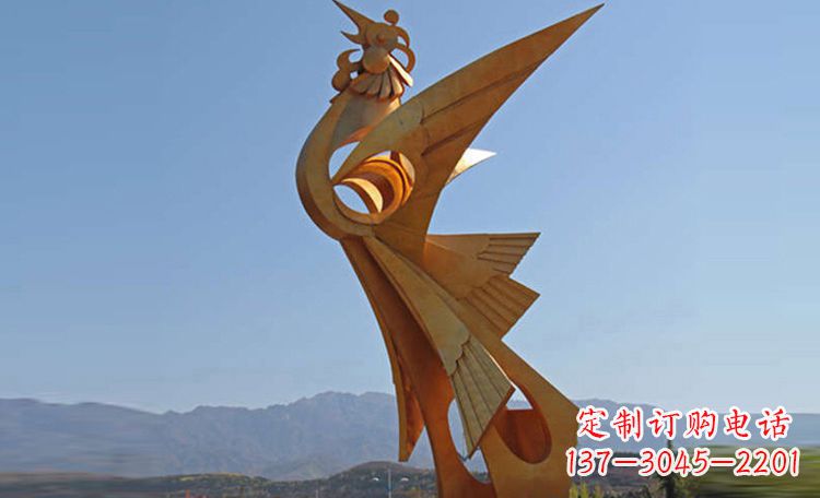 泰安不锈钢凤凰雕塑，给环境增添灵动之美