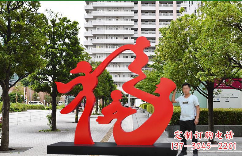 泰安不锈钢福字雕塑传递美好祝福