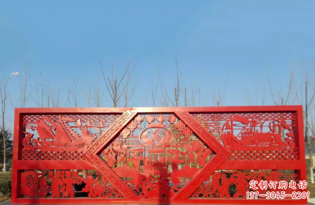 泰安不锈钢福字雕塑——点亮广场景观