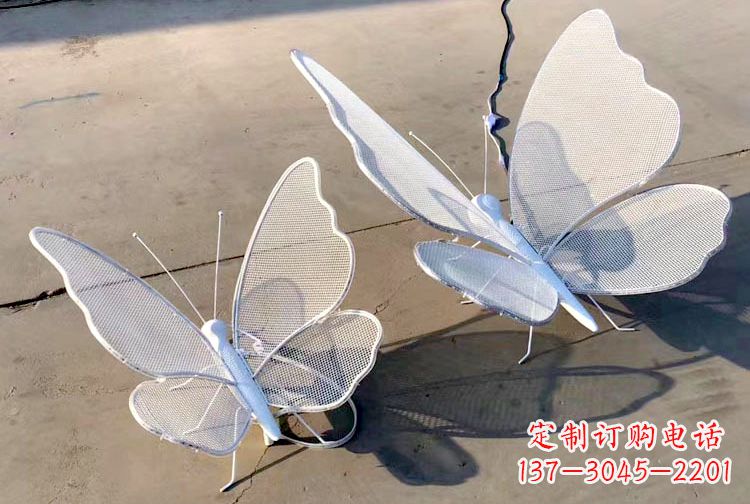 泰安不锈钢钢丝网格蝴蝶雕塑——灯光下的灵动之美