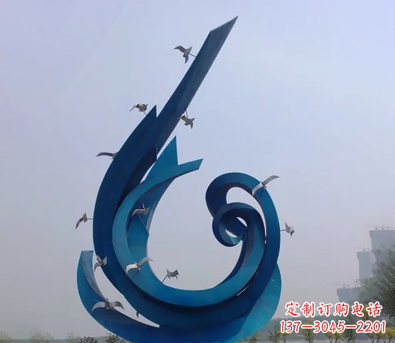 泰安不锈钢鸽子雕塑 (2)