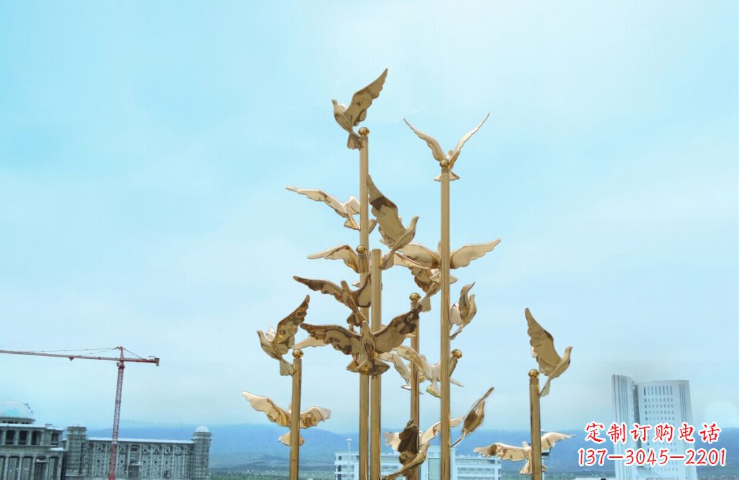 泰安鸽子雕塑,传承着美好的历史