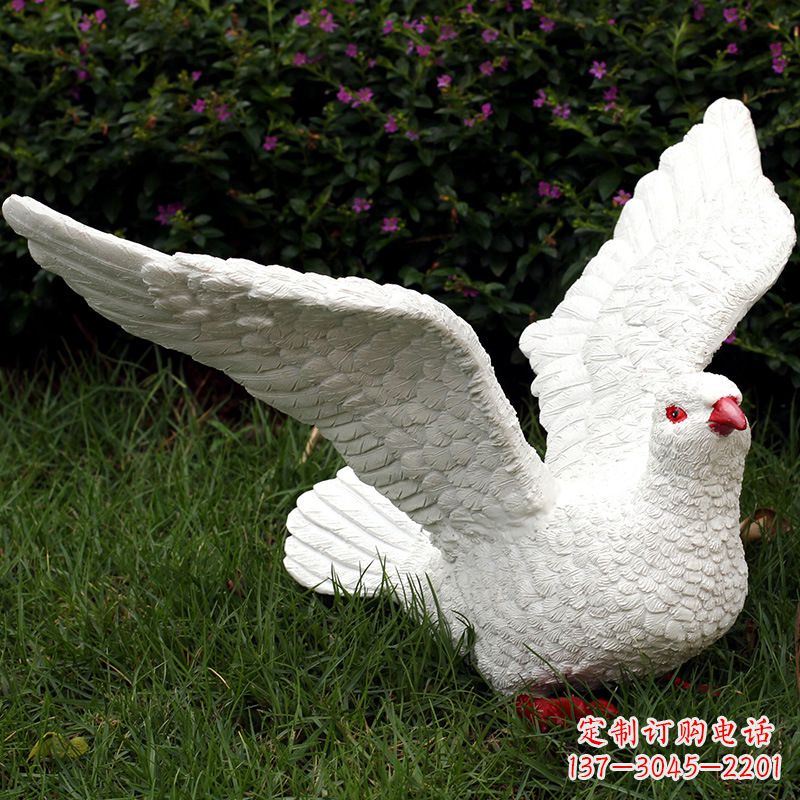 泰安不锈钢鸽子雕塑象征和平与美好