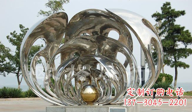 泰安不锈钢贝壳珍珠雕塑艺术的融合