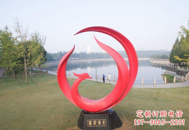泰安凤凰雕塑——点缀不锈钢公园的美丽风景