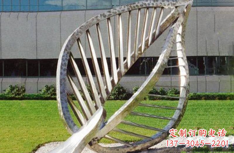 泰安不锈钢公园抽象镂空树叶雕塑——精致美丽