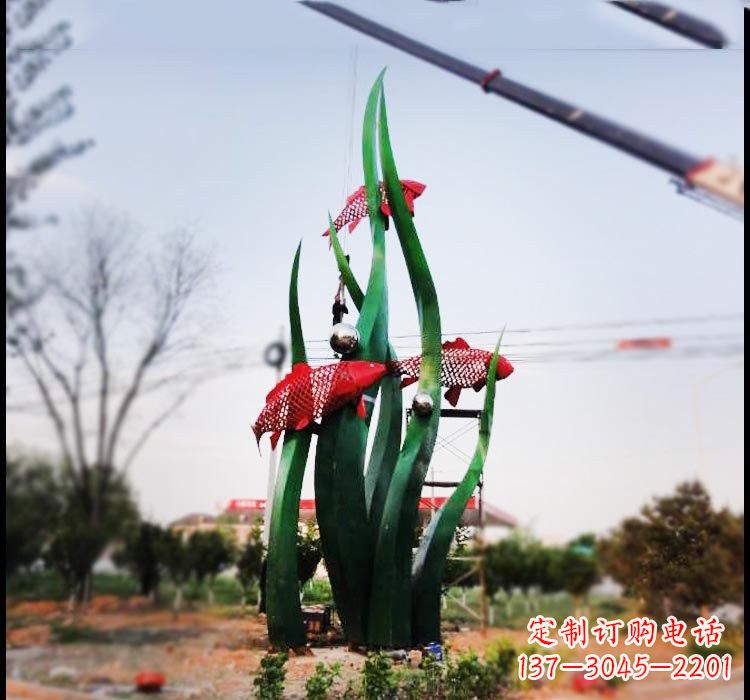 泰安不锈钢鲤鱼雕塑美轮美奂的艺术之作