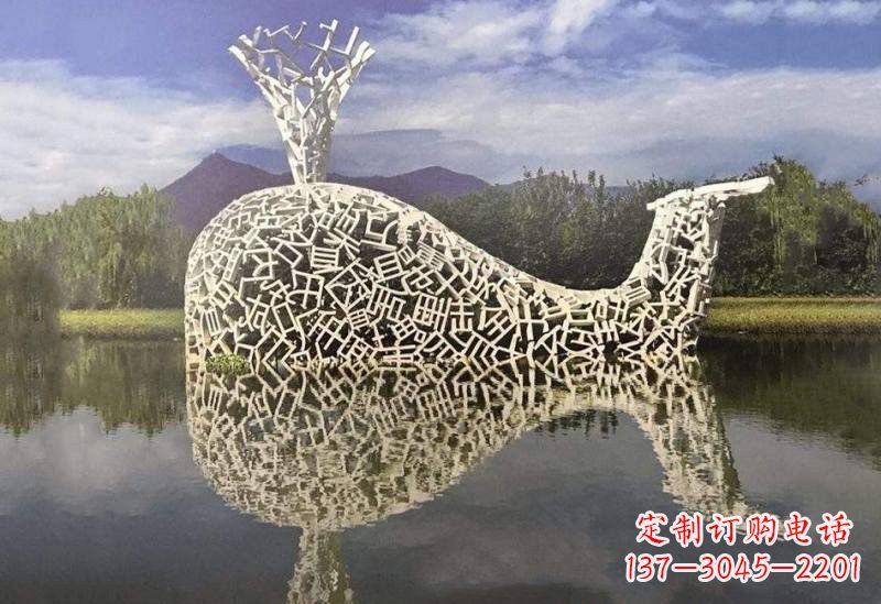 泰安不锈钢鲸鱼雕塑令人惊叹的艺术之作