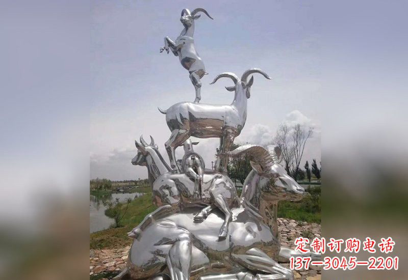 泰安不锈钢羊雕塑精美绝伦