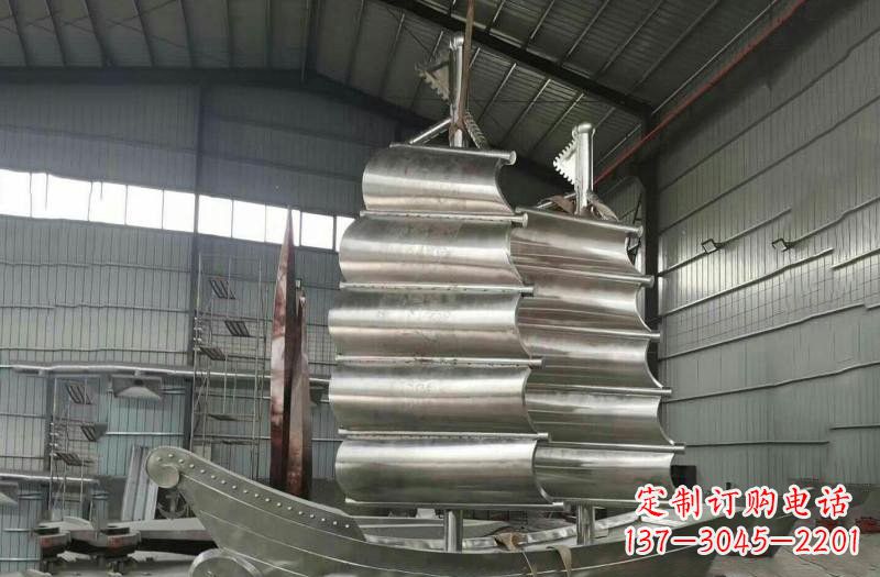 泰安不锈钢帆船雕塑海洋的象征