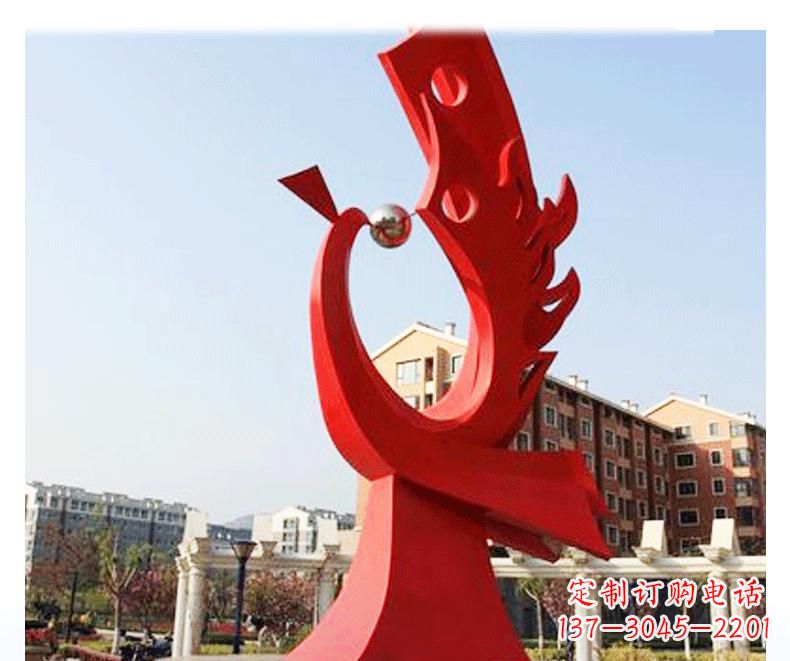 泰安不锈钢凤凰雕塑——象征着新生