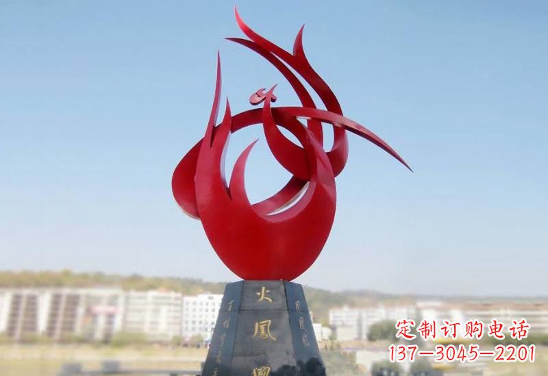 泰安凤凰雕塑——点缀不锈钢公园