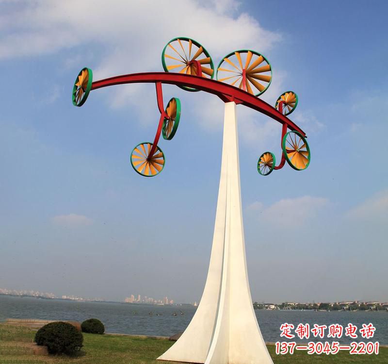 泰安不锈钢风车雕塑缔造美丽公园