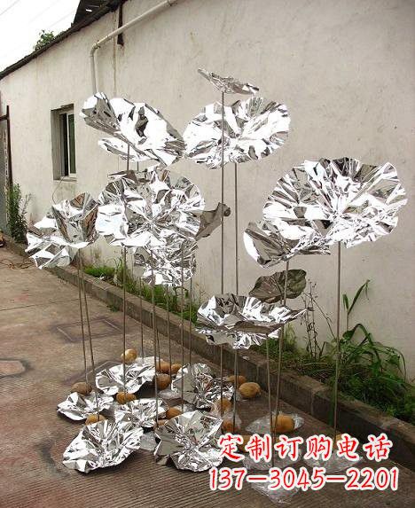 泰安不锈钢荷叶雕塑——精美绝伦
