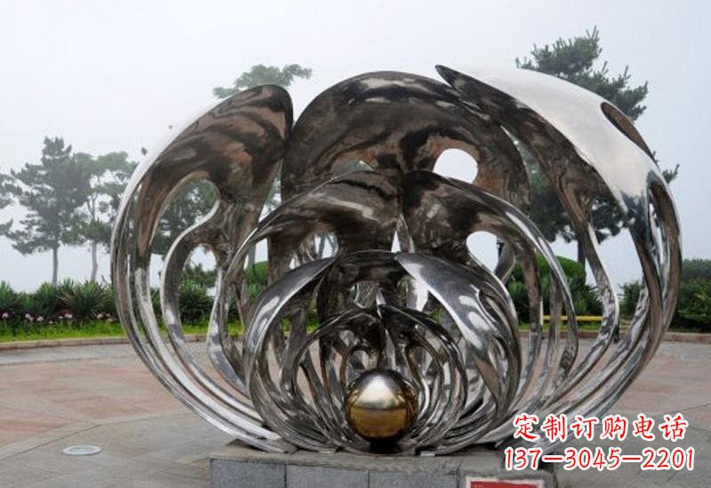 泰安不锈钢贝壳雕塑海洋风情的精美礼赞