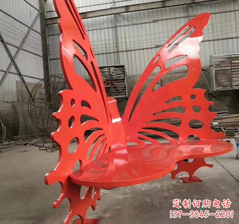 泰安不锈钢蝴蝶座椅雕塑美丽的艺术作品
