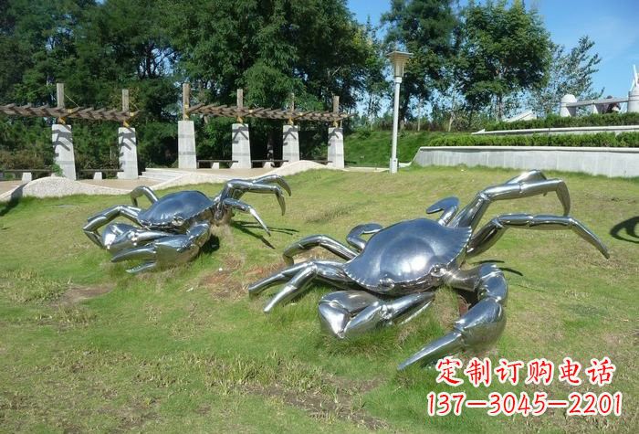 泰安不锈钢螃蟹雕塑美丽的象征
