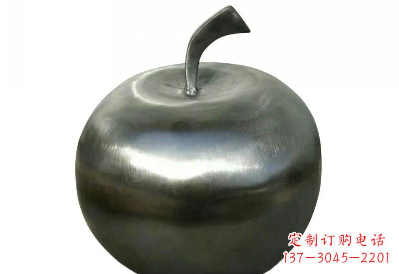 泰安不锈钢苹果雕塑精美的艺术之作