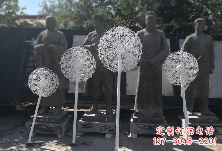 泰安不锈钢蒲公英喷泉雕塑