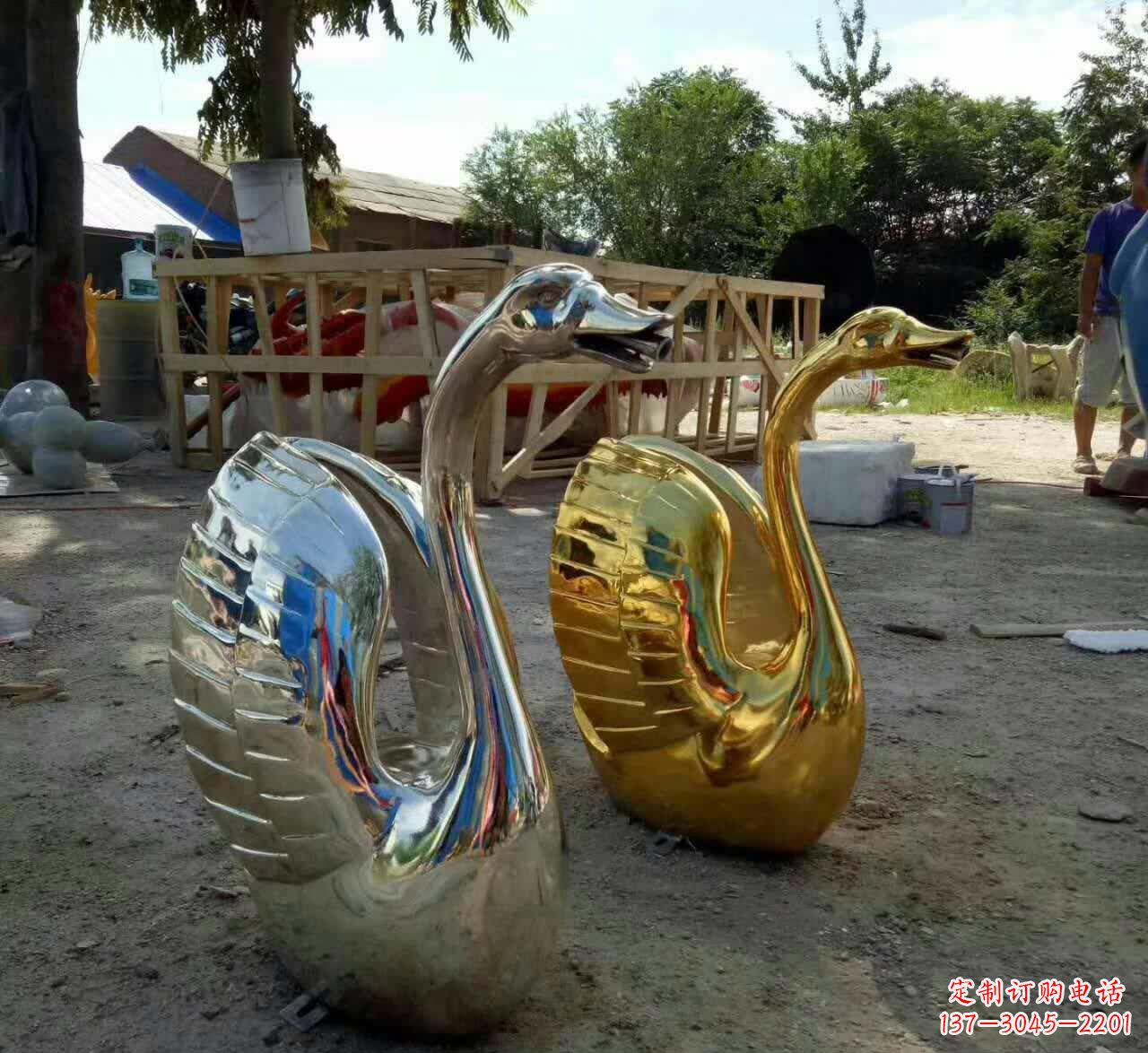 泰安不锈钢天鹅雕塑艺术之美
