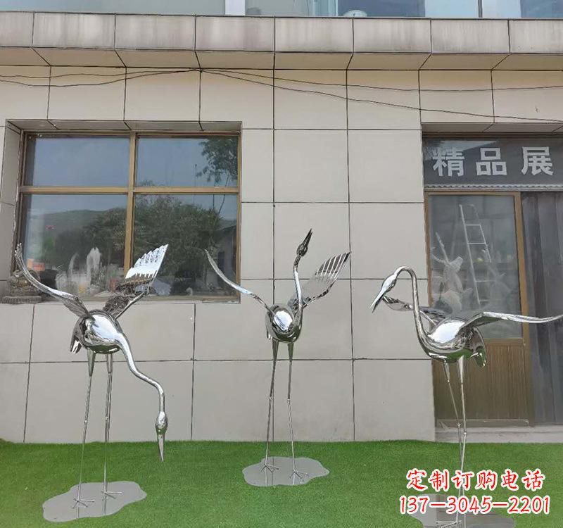 泰安不锈钢仙鹤雕塑传承传统文化