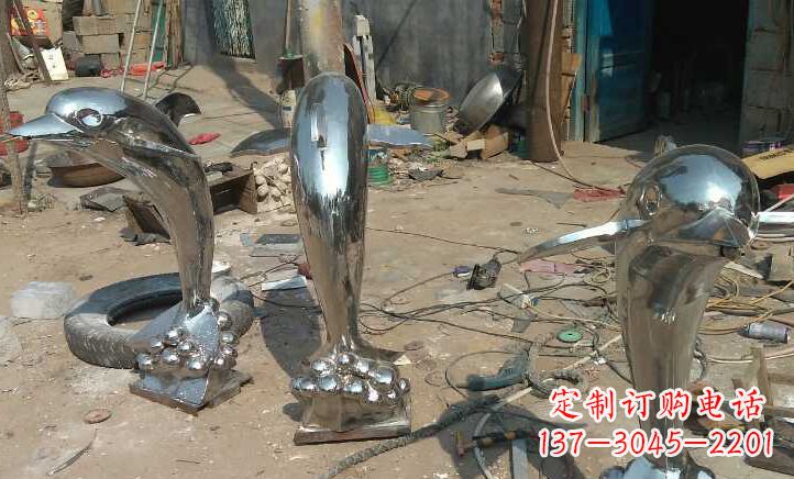 泰安不锈钢海豚雕塑——美丽的海洋之灵